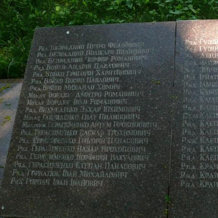 Братская могила в с. Ведмедевка Мироновского района