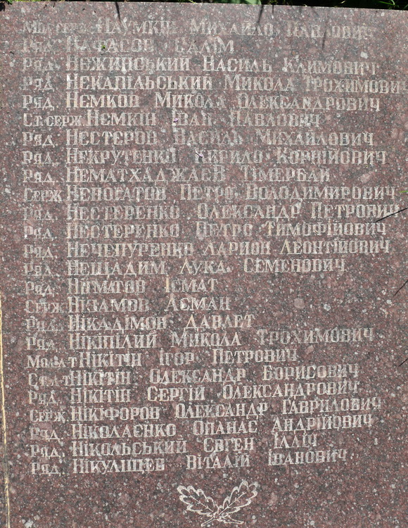 Братская могила воинов ВОВ в с. Ходоров Мироновского района