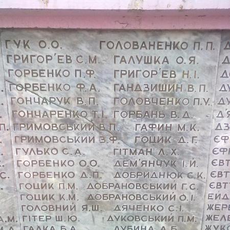 Братская могила в г. Тальное Тальновского района