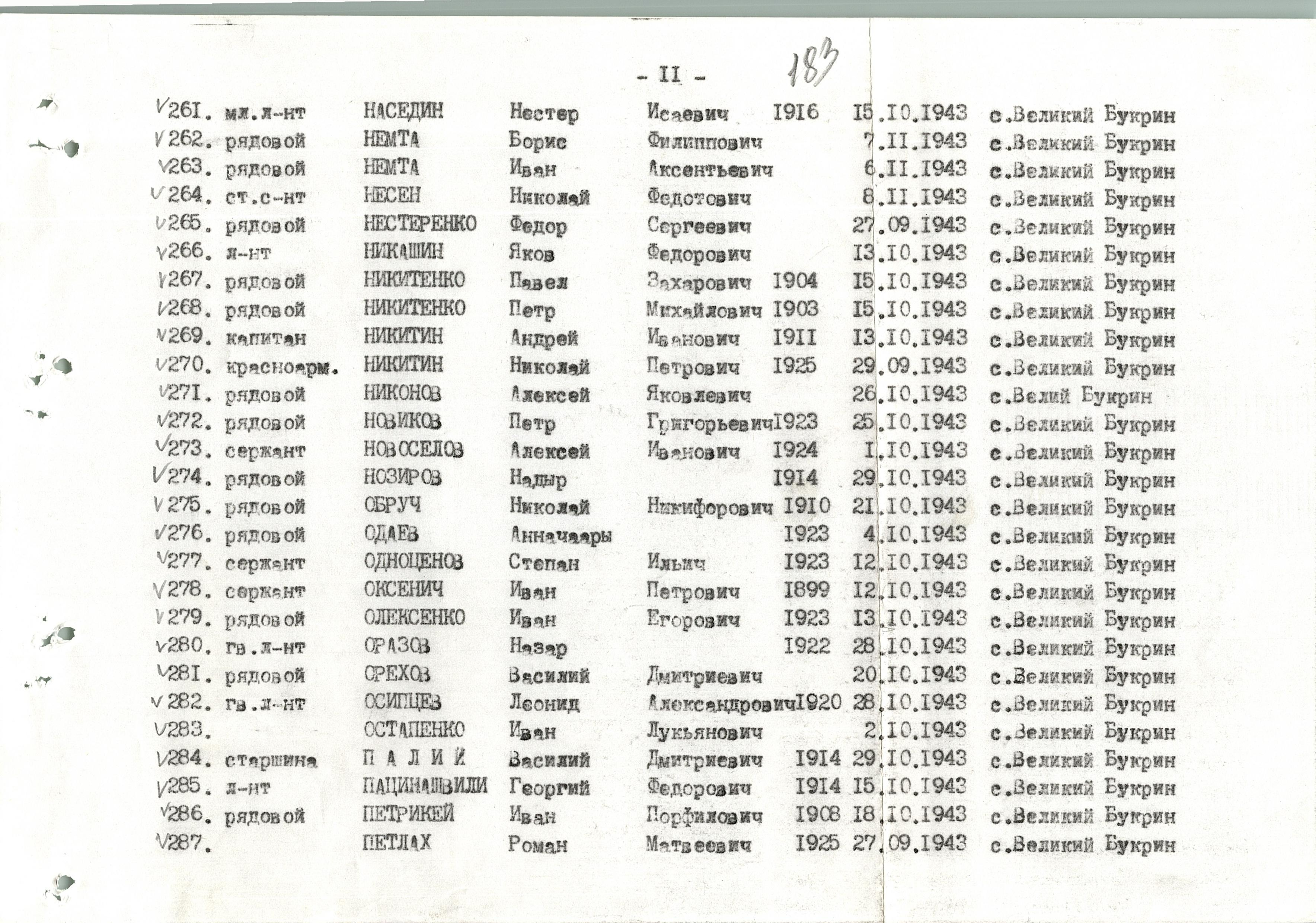 Братская могила в с. Великий Букрин Мироновского района