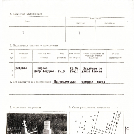 Воинские захоронения на кладбище в с. Шаповаловка Борзнянского района