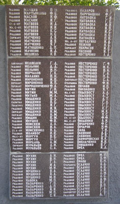 Памятник погибшим землякам в г. Барвенково Харьковской обл. 