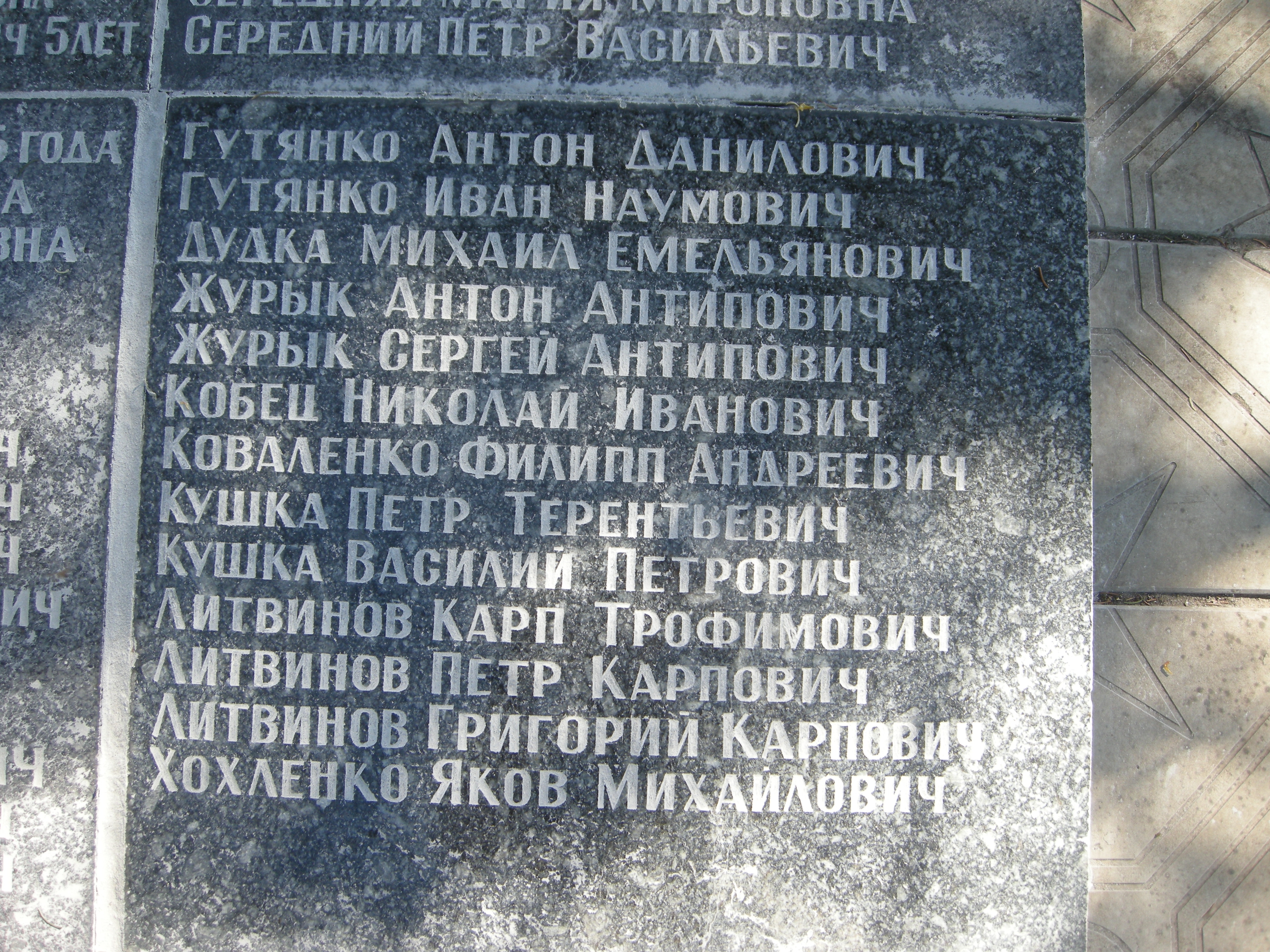 Братская могила мирных жителей на х. Гута Глуховского района