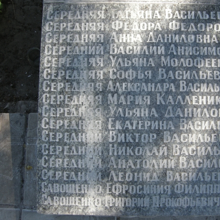 Братская могила мирных жителей на х. Гута Глуховского района
