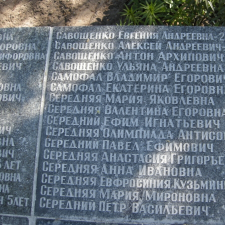 Братская могила мирных жителей на х. Гута Глуховского района