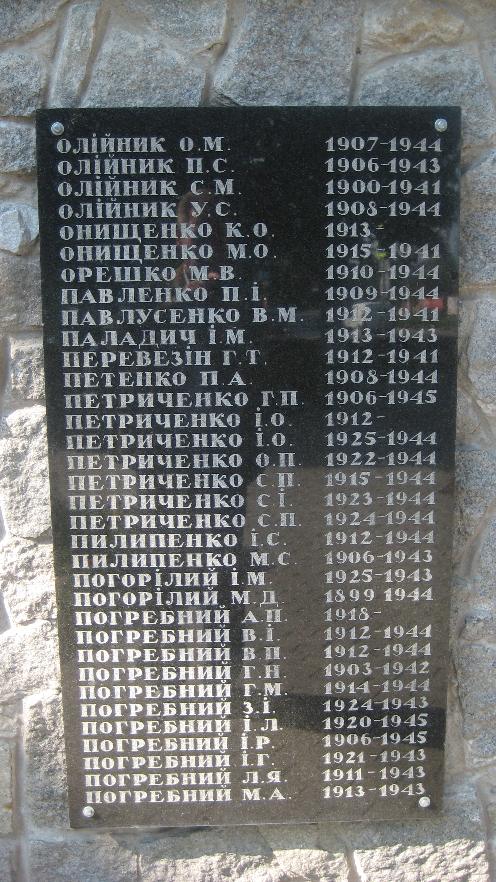 Памятник односельчанам в с. Тарасовка Киево-Святошинского района 