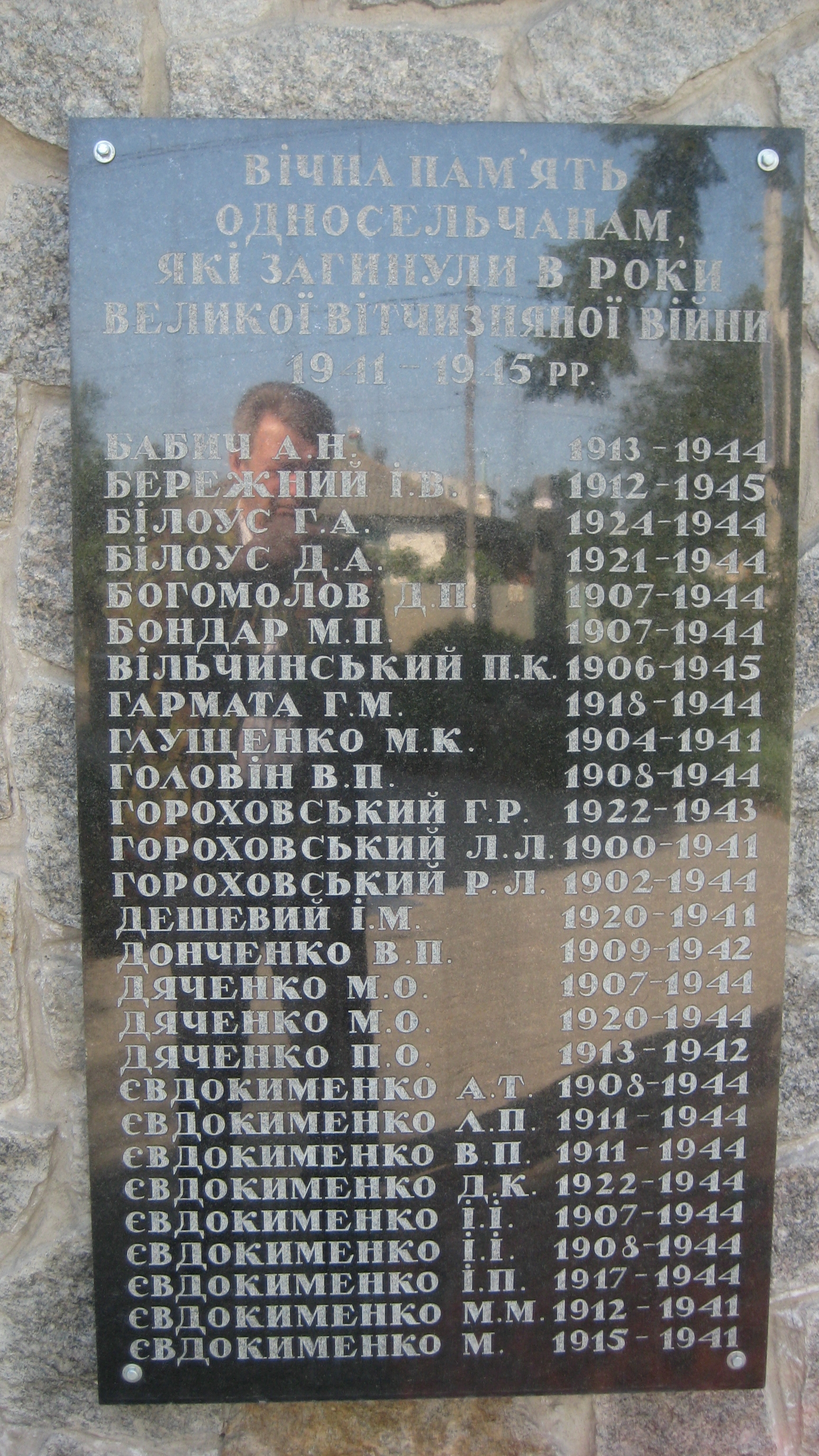 Памятник односельчанам в с. Тарасовка Киево-Святошинского района 