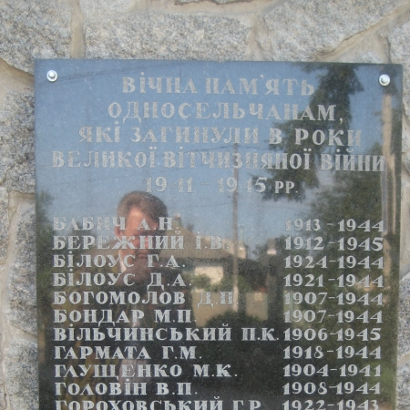 Памятник односельчанам в с. Тарасовка Киево-Святошинского района 