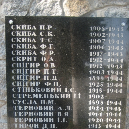 Памятник односельчанам в с. Тарасовка Киево-Святошинского района 