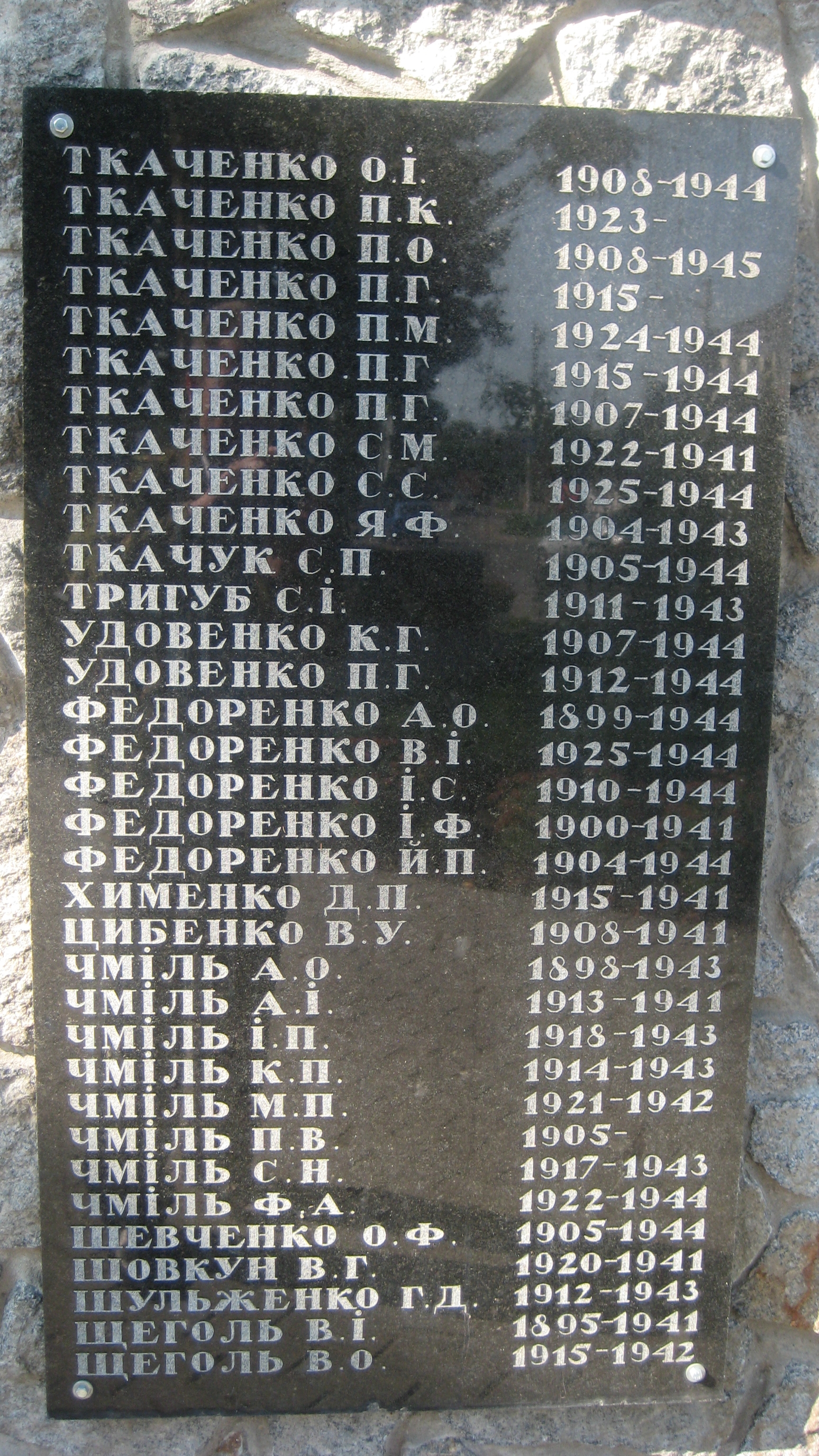 Памятник односельчанам в с. Тарасовка Киево-Святошинского района 