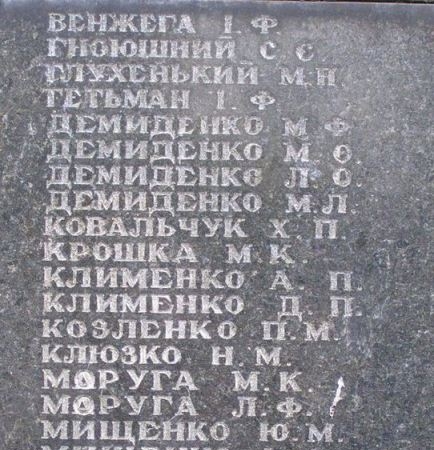 Памятник односельчанам в с. Будище Куликовского района