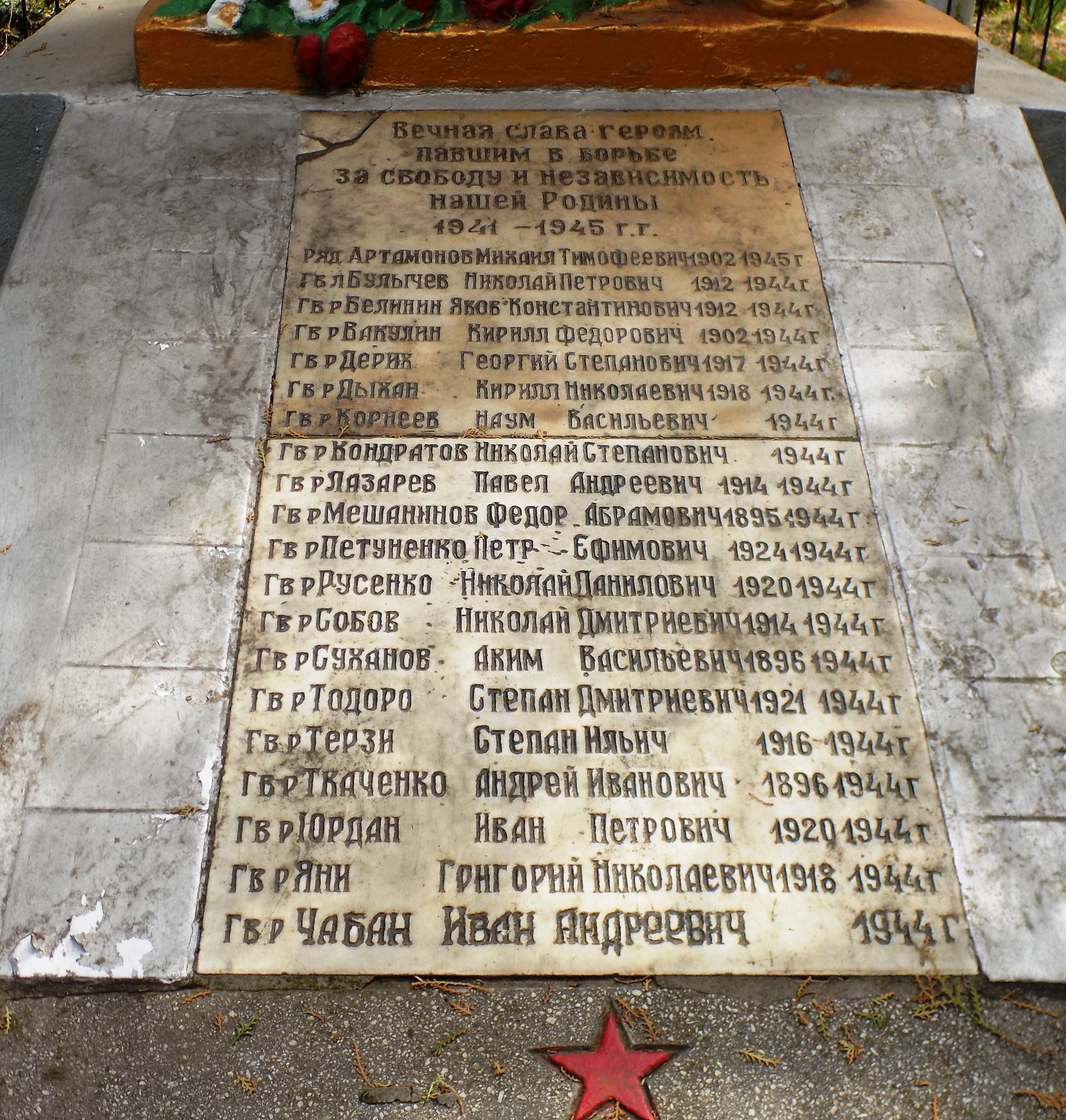 Братская могила в с. Широкая Балка Беляевского района