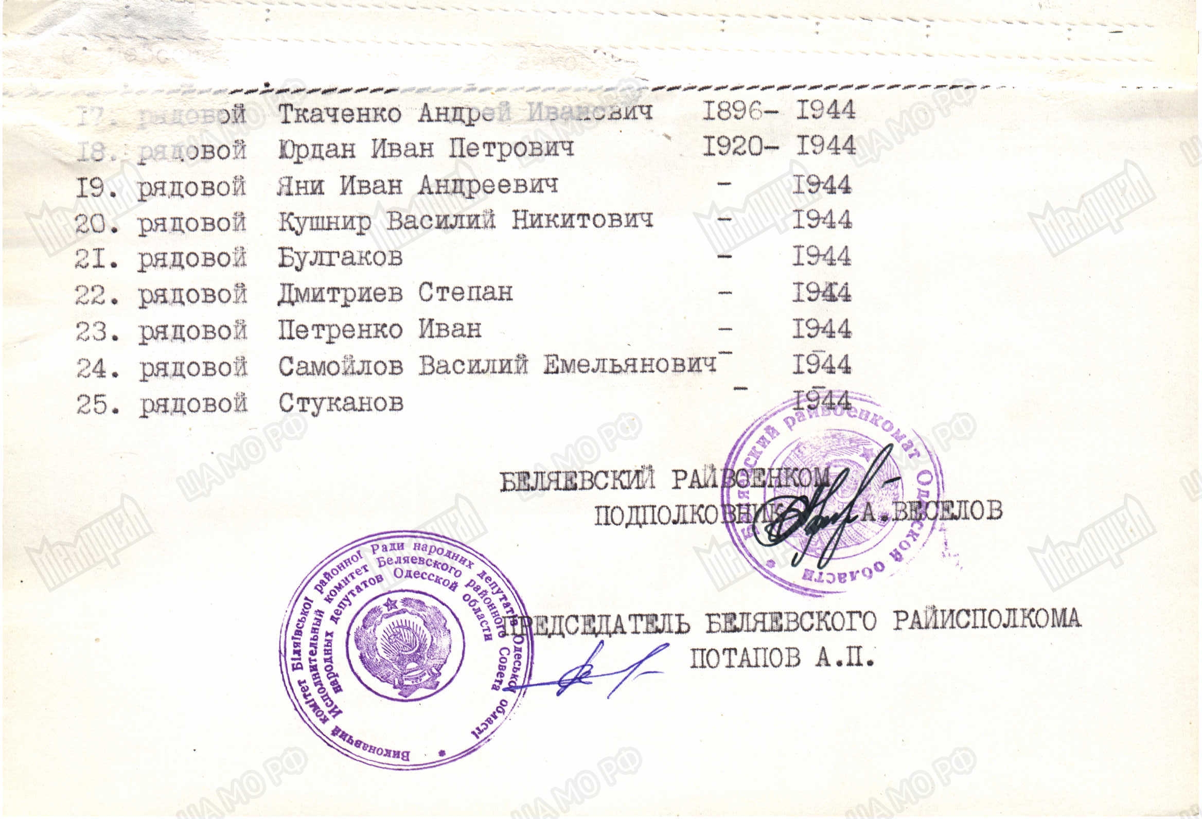 Братская могила в с. Широкая Балка Беляевского района