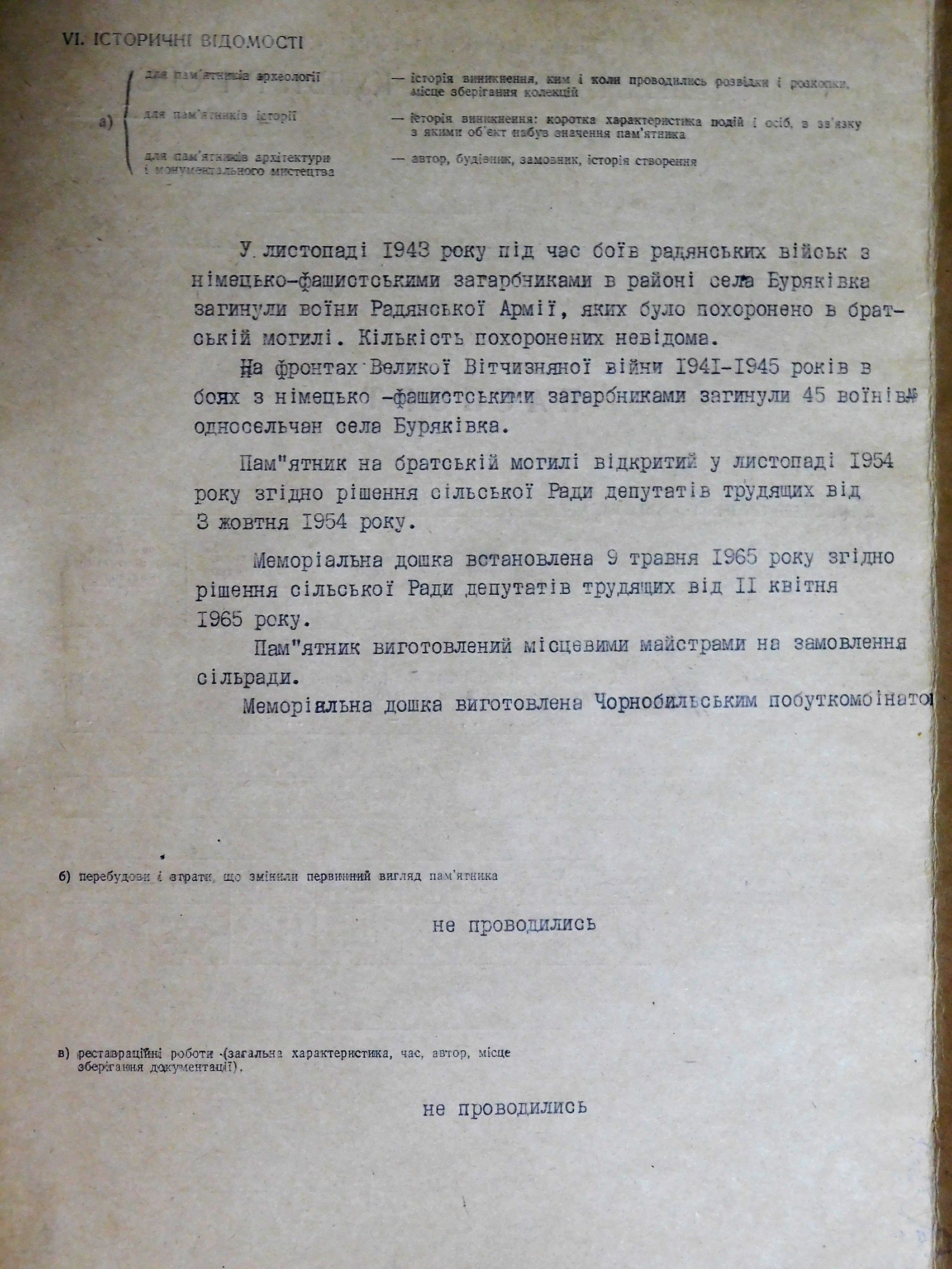 Братская могила в с. Буряковка, Чернобыльская зона отчуждения