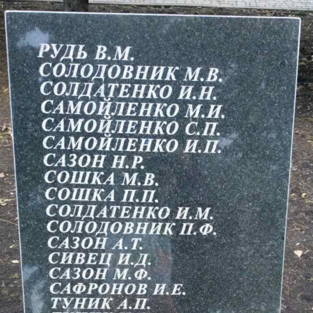 Братская могила в пгт Удачное Красноармейского района