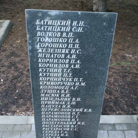 Братская могила в пгт Удачное Красноармейского района