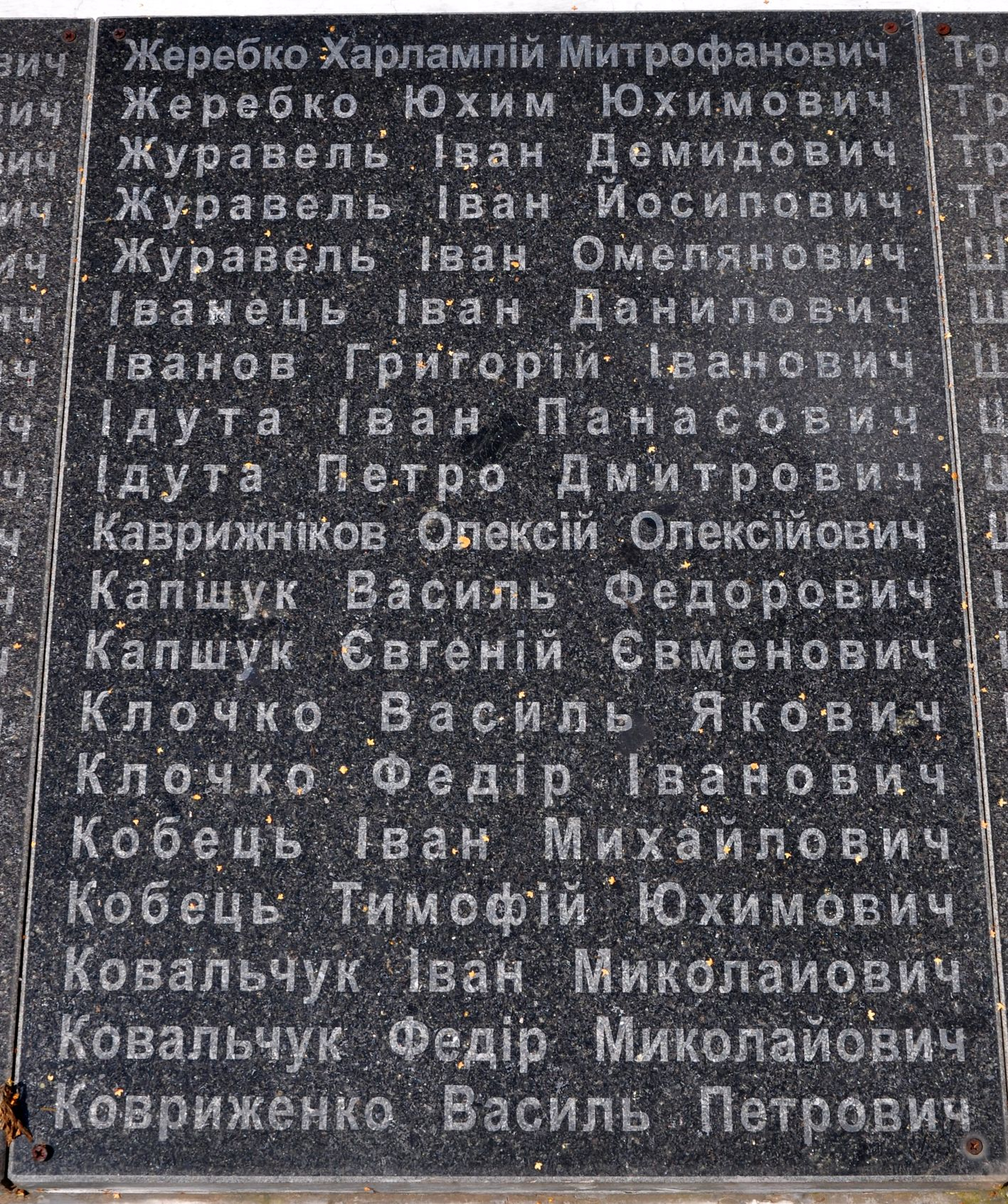 Памятник односельчанам в с. Великая Ольшанка Васильковского района