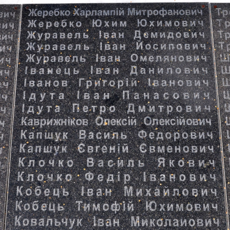 Памятник односельчанам в с. Великая Ольшанка Васильковского района