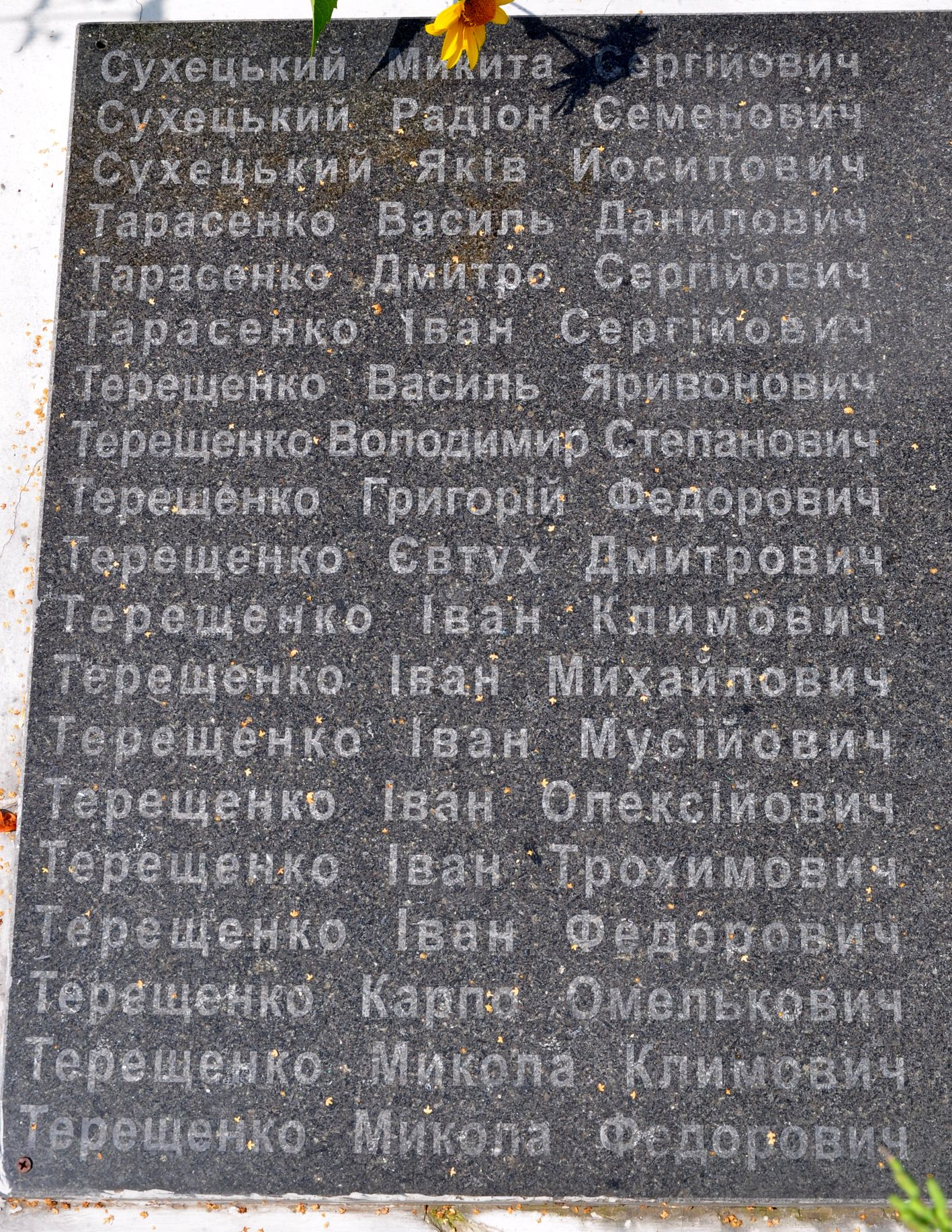 Памятник односельчанам в с. Великая Ольшанка Васильковского района
