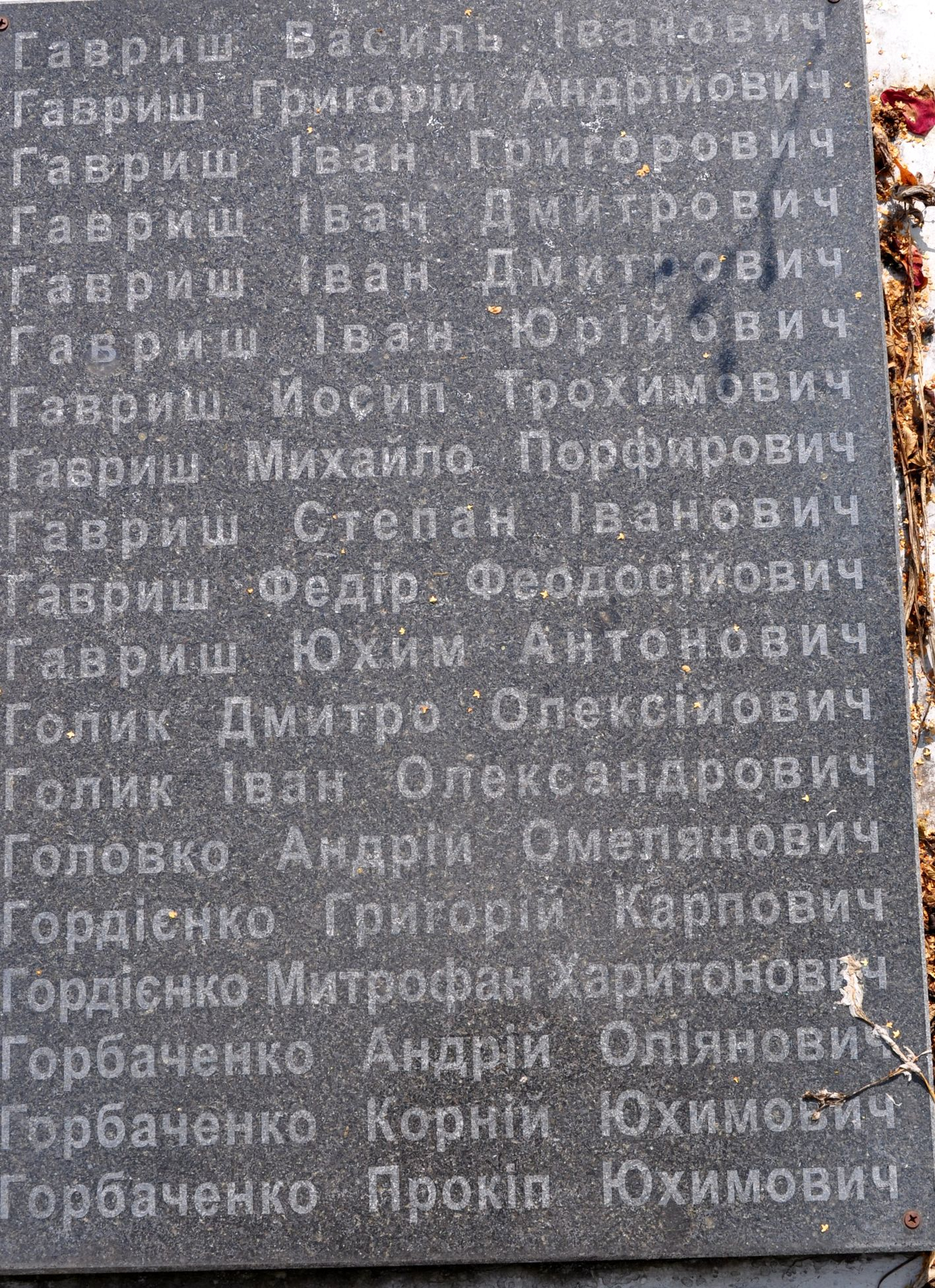 Памятник односельчанам в с. Великая Ольшанка Васильковского района
