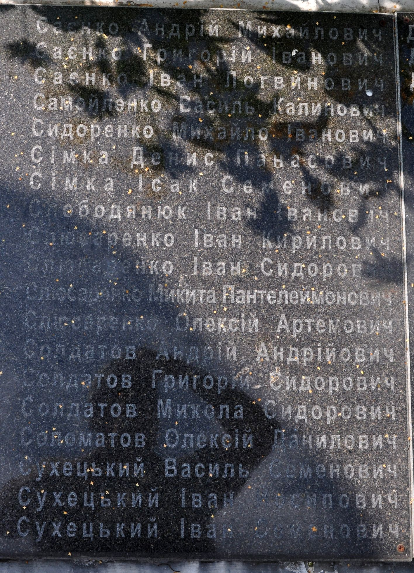 Памятник односельчанам в с. Великая Ольшанка Васильковского района