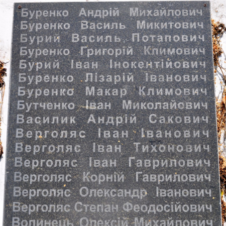 Памятник односельчанам в с. Великая Ольшанка Васильковского района