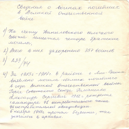 Братская могила в с. Даниловка Васильковского района 