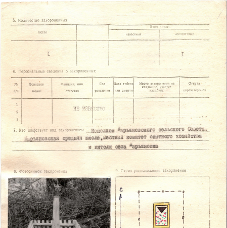 Одиночная могила неизвестного солдата  на ул. Васильковской 10 в с. Марьяновка Васильковского района 