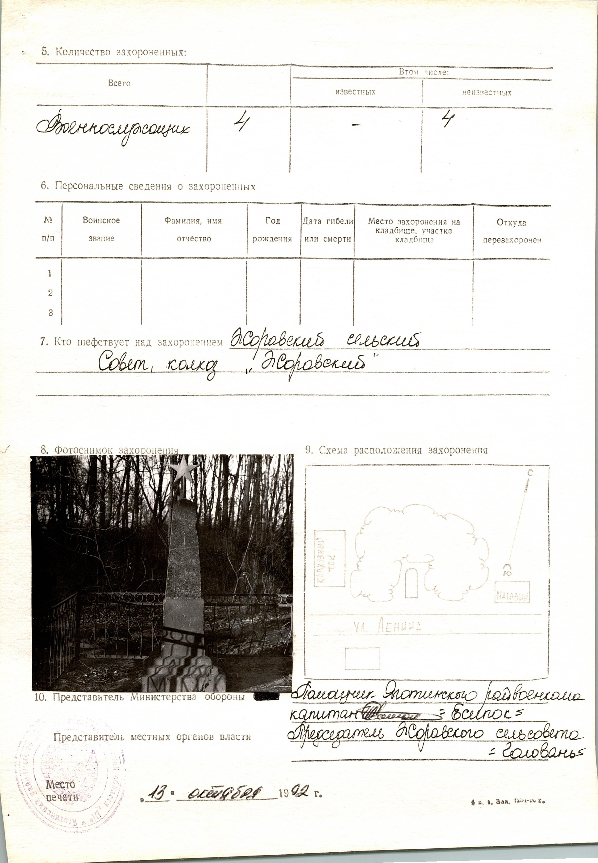 Братская могила в с. Жоровка Яготинского района 