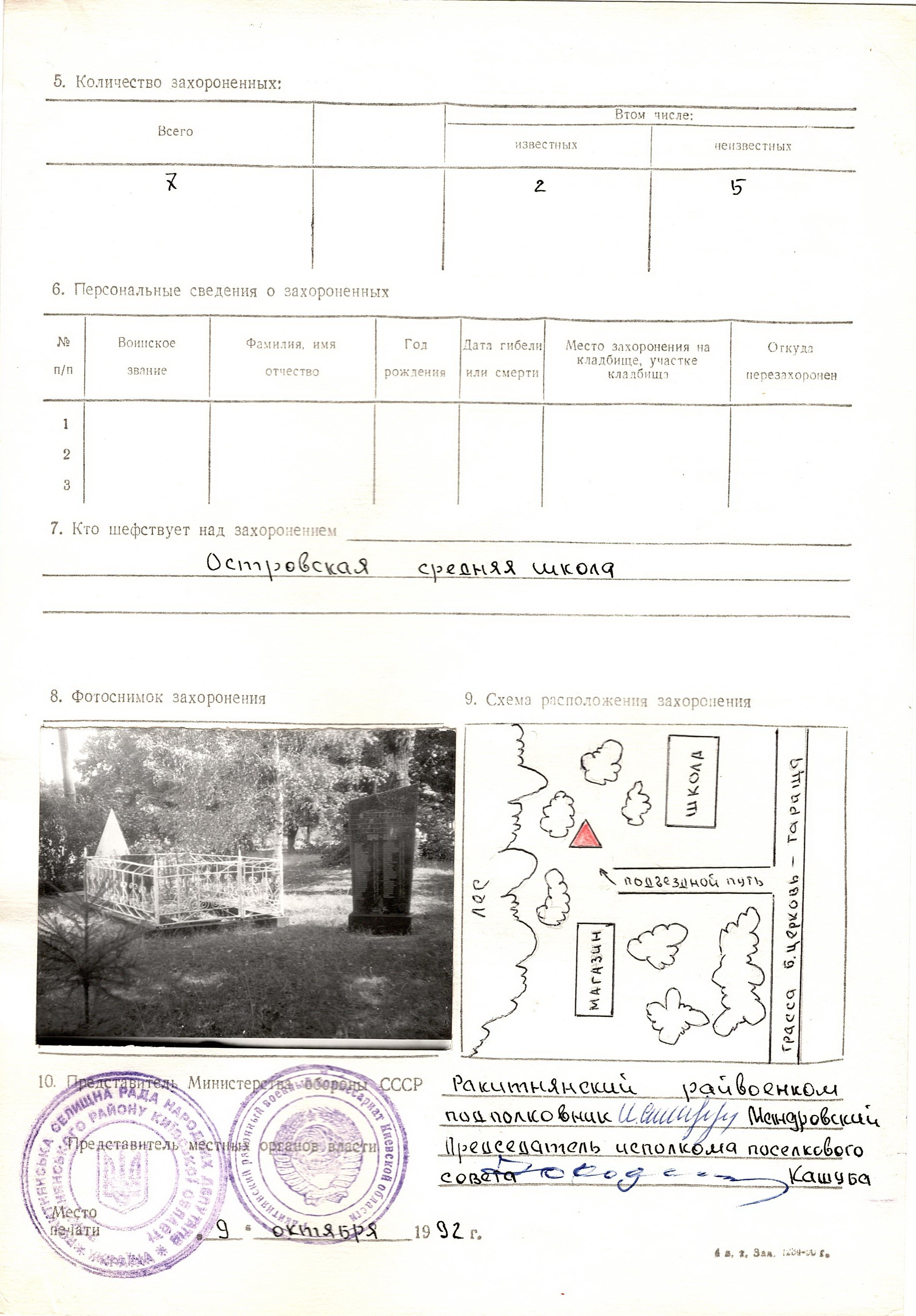 Братская могила в с. Довгалевка Ракитнянского района 