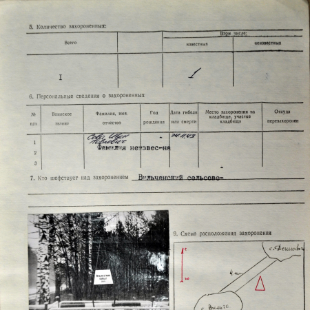 Могила неизвестного солдата в с. Денисовичи Полесского района
