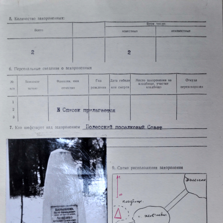 Братская могила в с. Жовтневое Полесского района