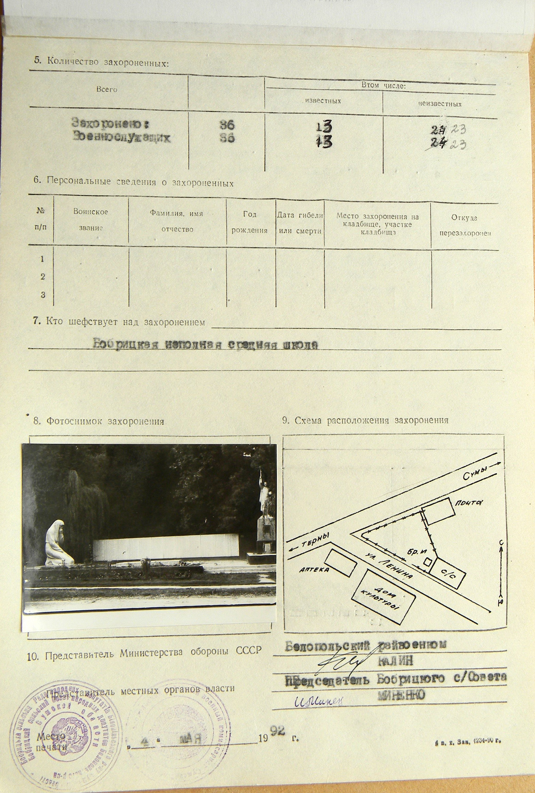Братская могила с. Бобрик 