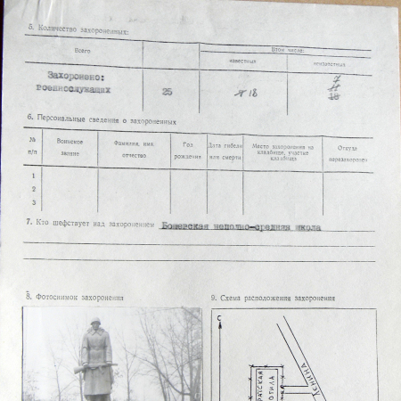 Братская могила в с. Божевка