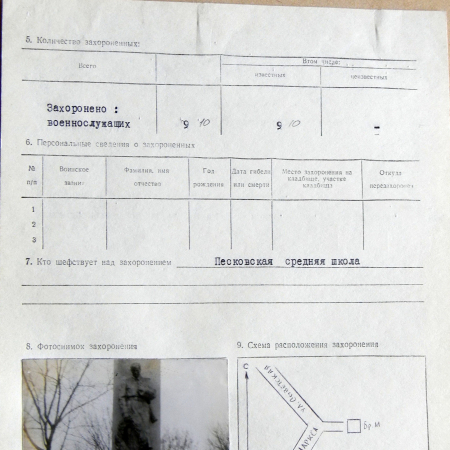 Братская могила в с. Пески 