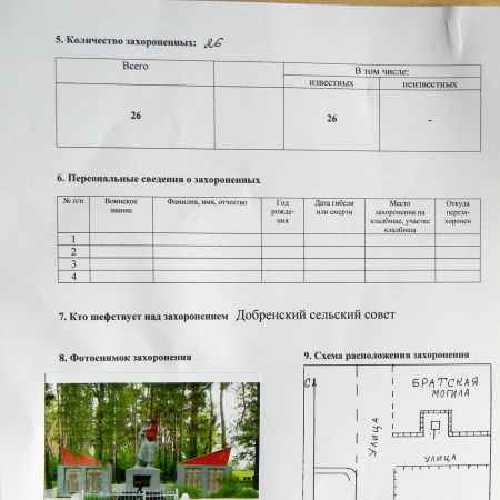 Братская могила в с. Добренское