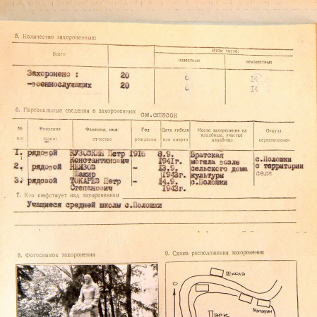 Братская могила в с. Полошки