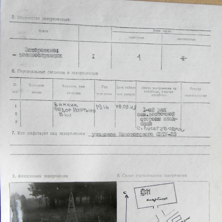 Могила Винника Ф. М. в с. Лисогубовка