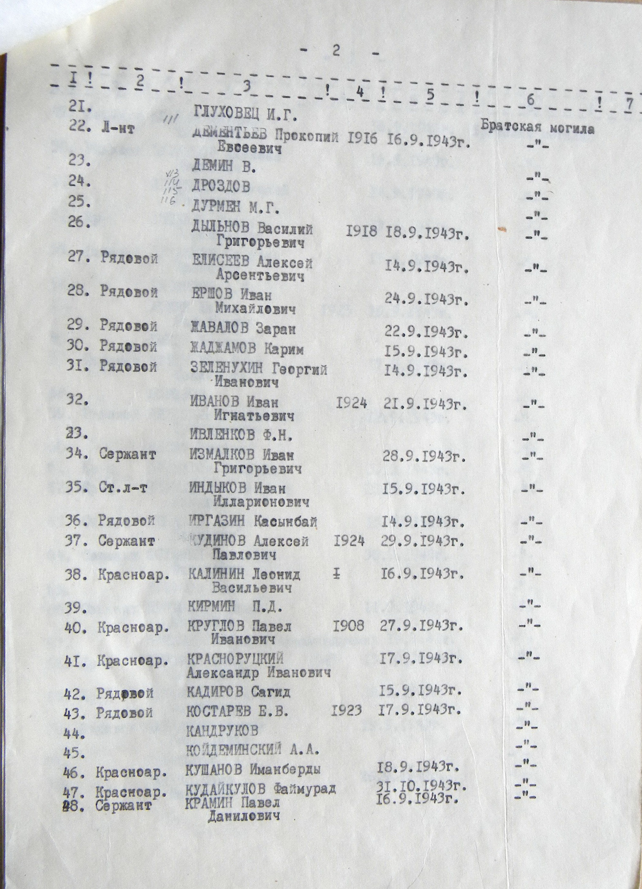 Братская могила в с. Ленинское 