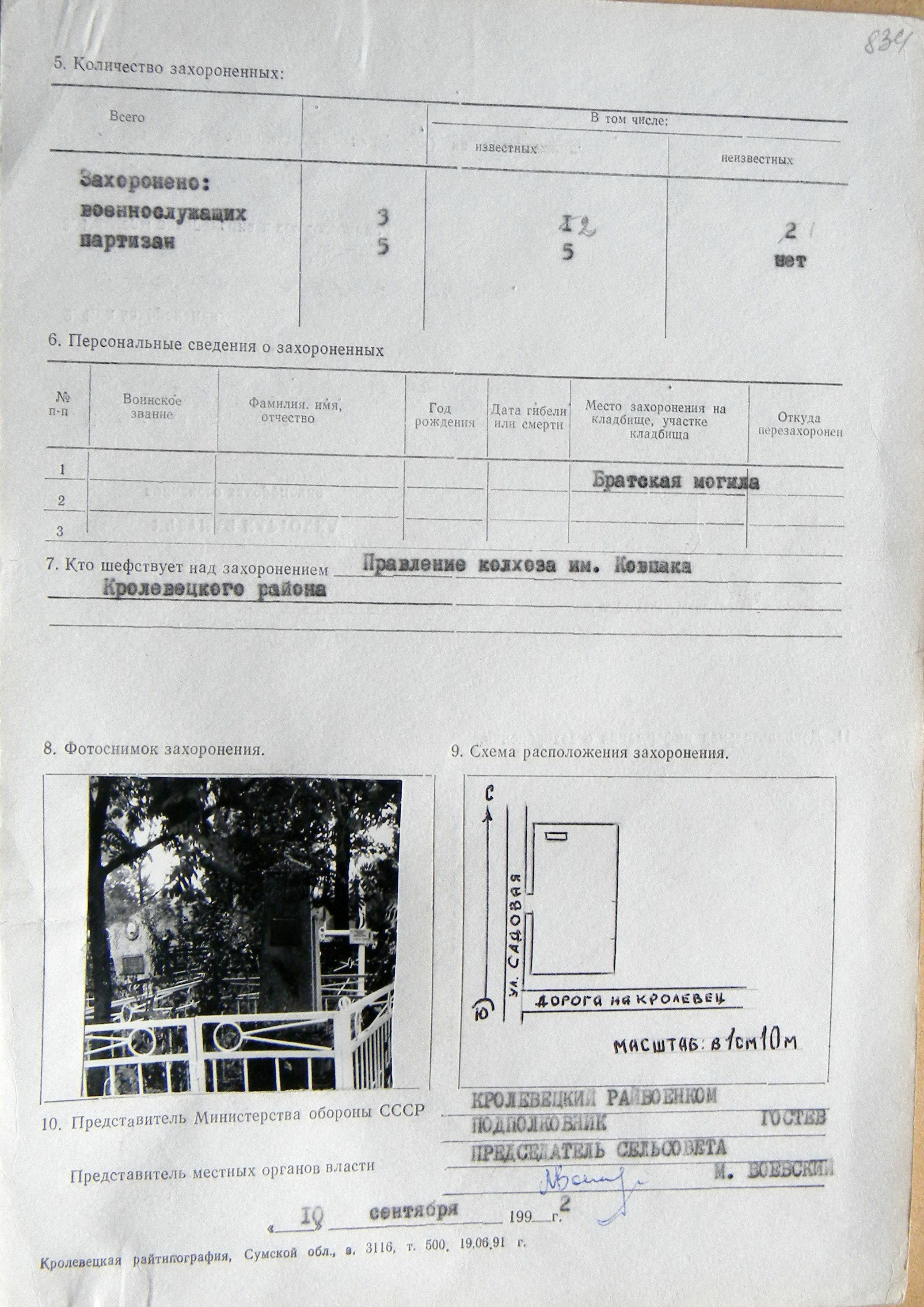 Братская могила в с. Литвиновичи 