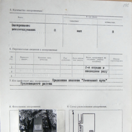 Братская могила на кладбище в с. Локня