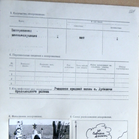 Могила неизвестного солдата в ур. Савчина долина 