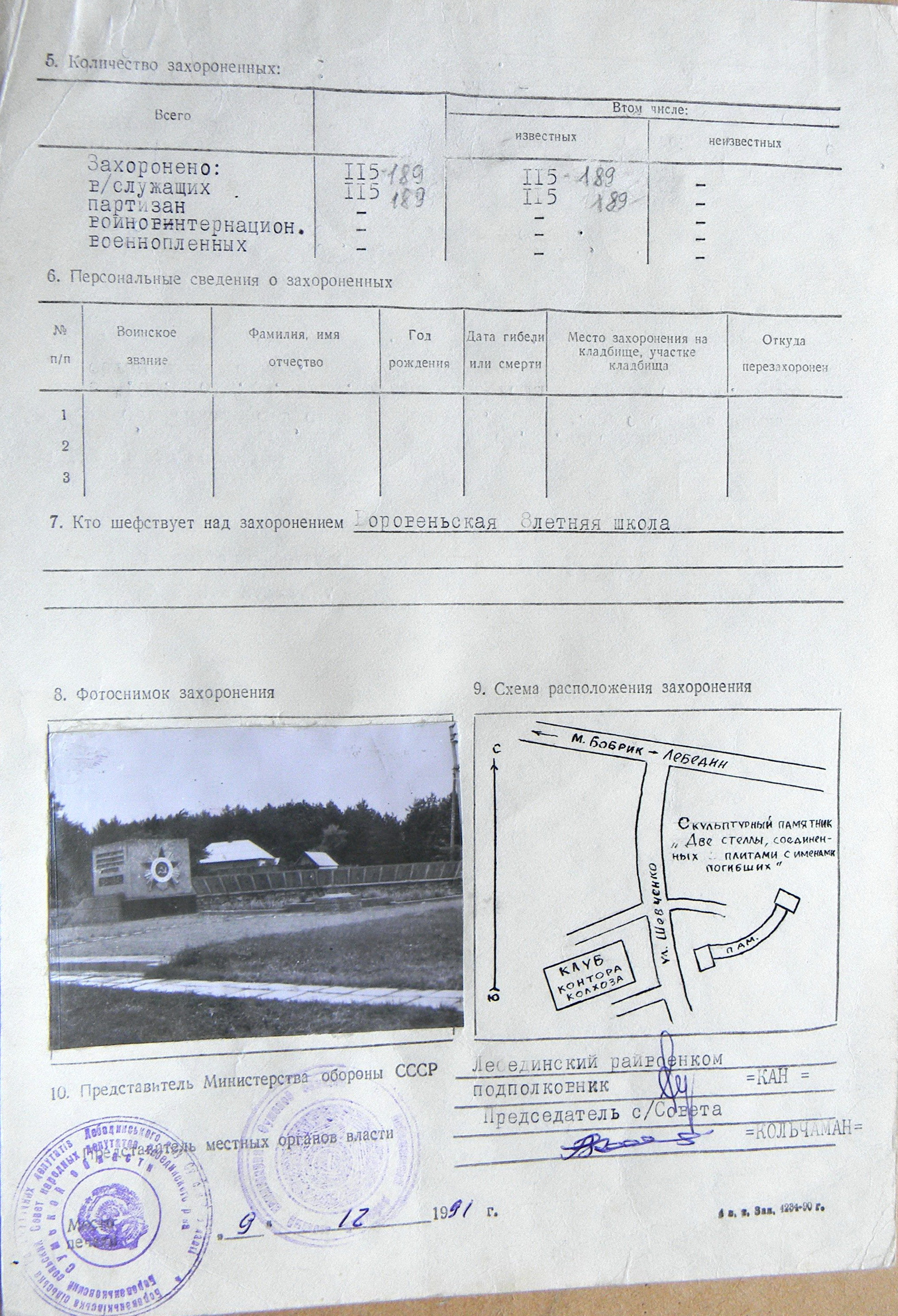 Братская могила в с. БоровенькаБратская могила в с. Боровенька
