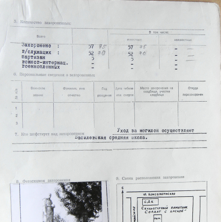 Братская могила в с. Василевка