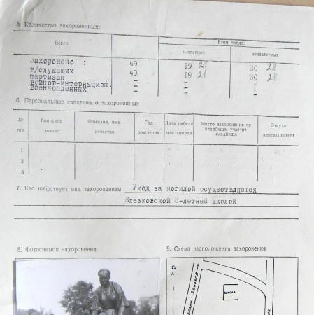 Братская могила в с. Влезьки