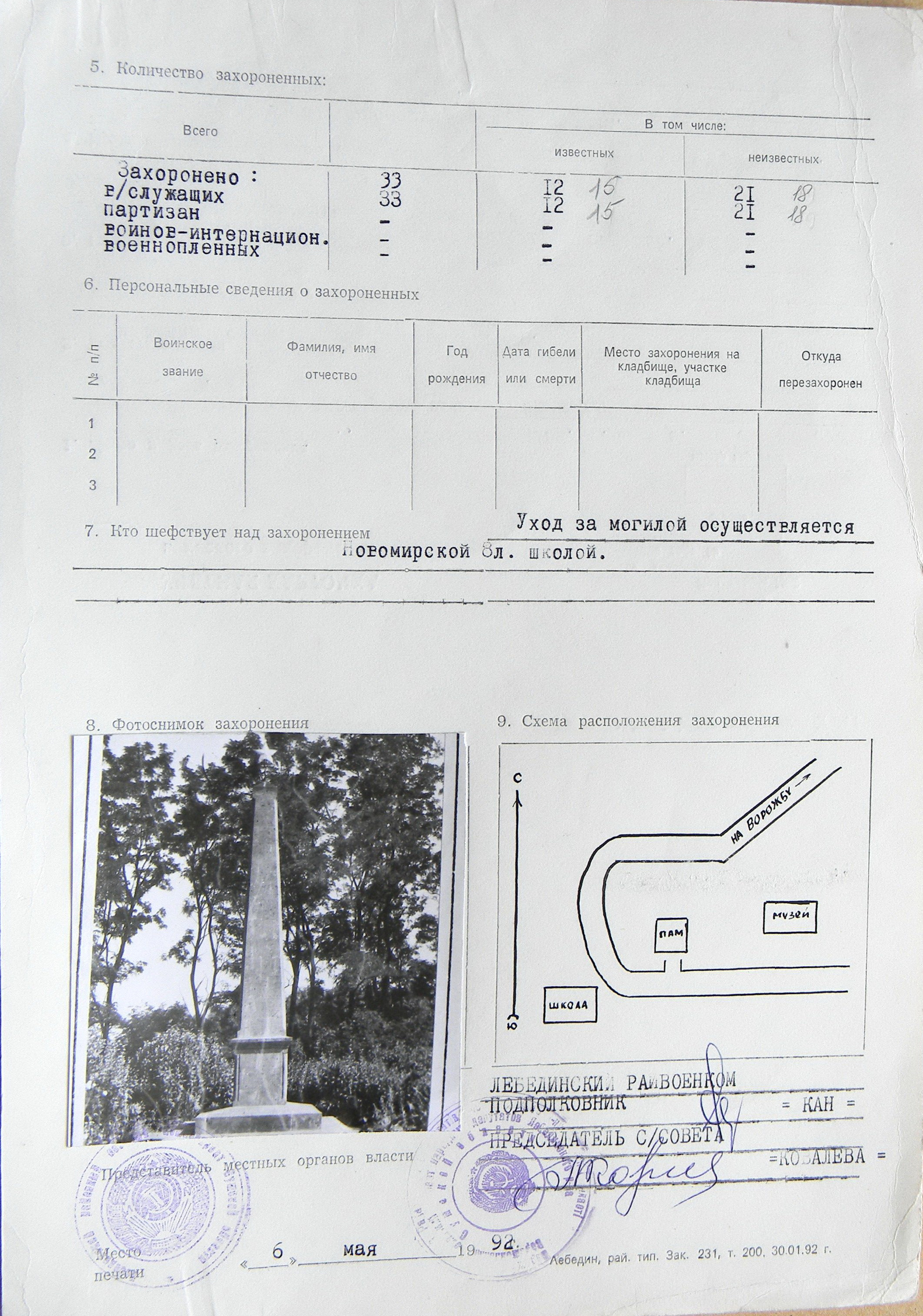 Братская могила в с. Лыфено 