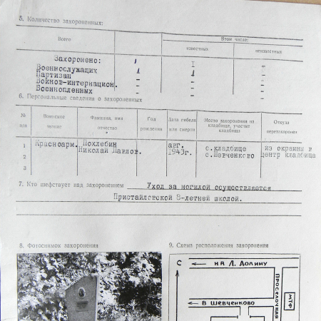 Могила красноармейца Похлебина Н. П. в с. Шевченково