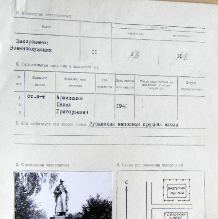 Братская могила в с. Рубанка