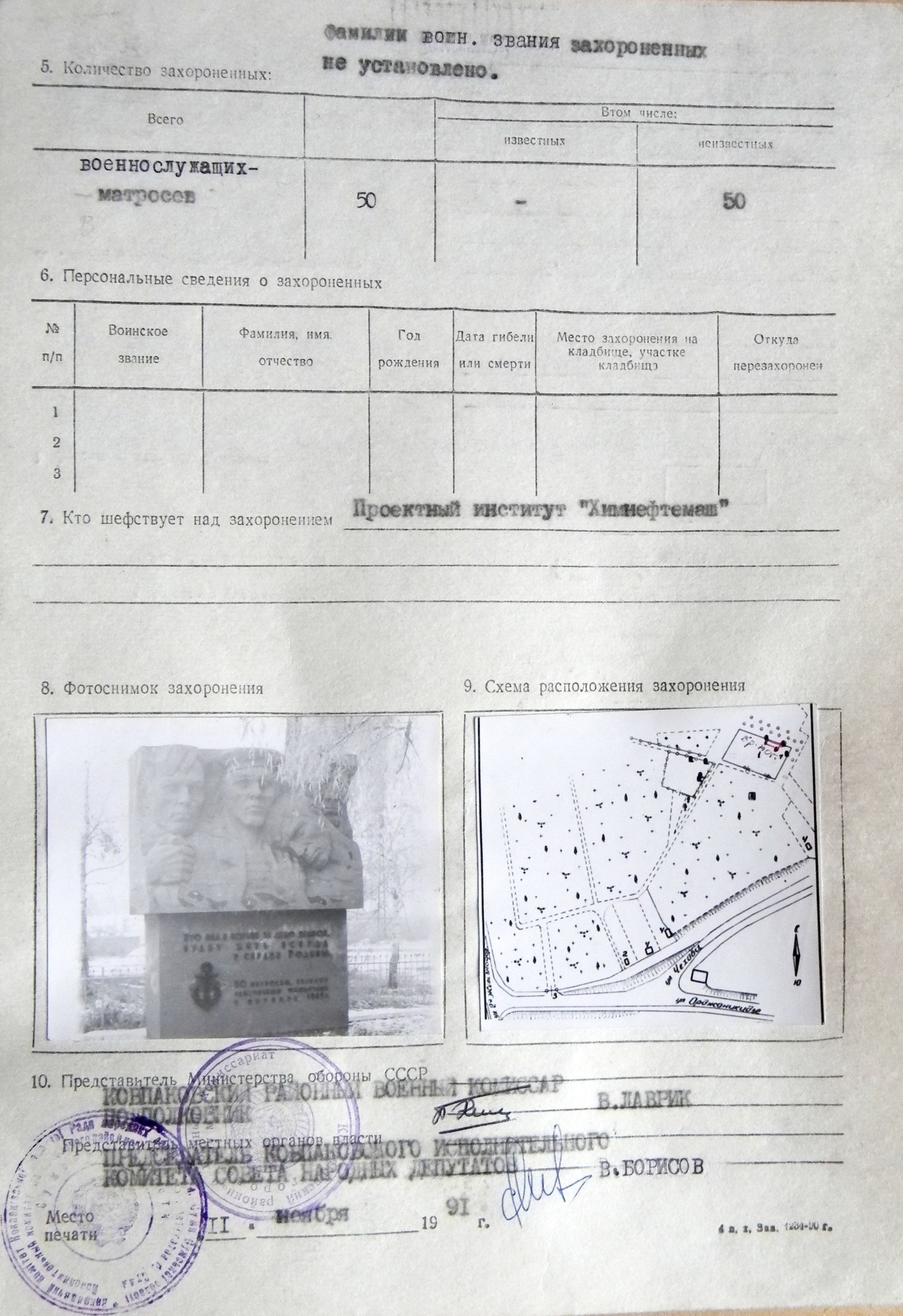 Братская могила матросам на Лучанском кладбище в г. Сумы