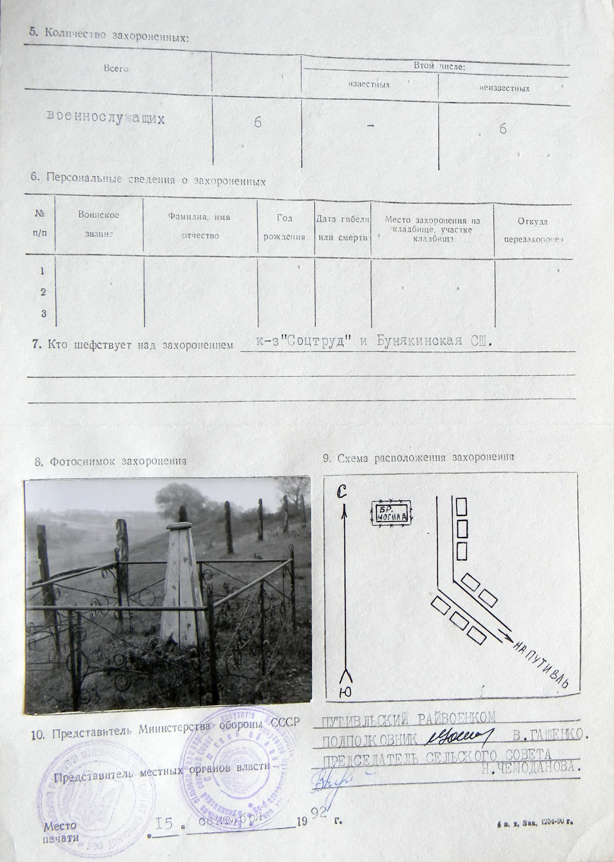 Братская могила в с. Бруски 